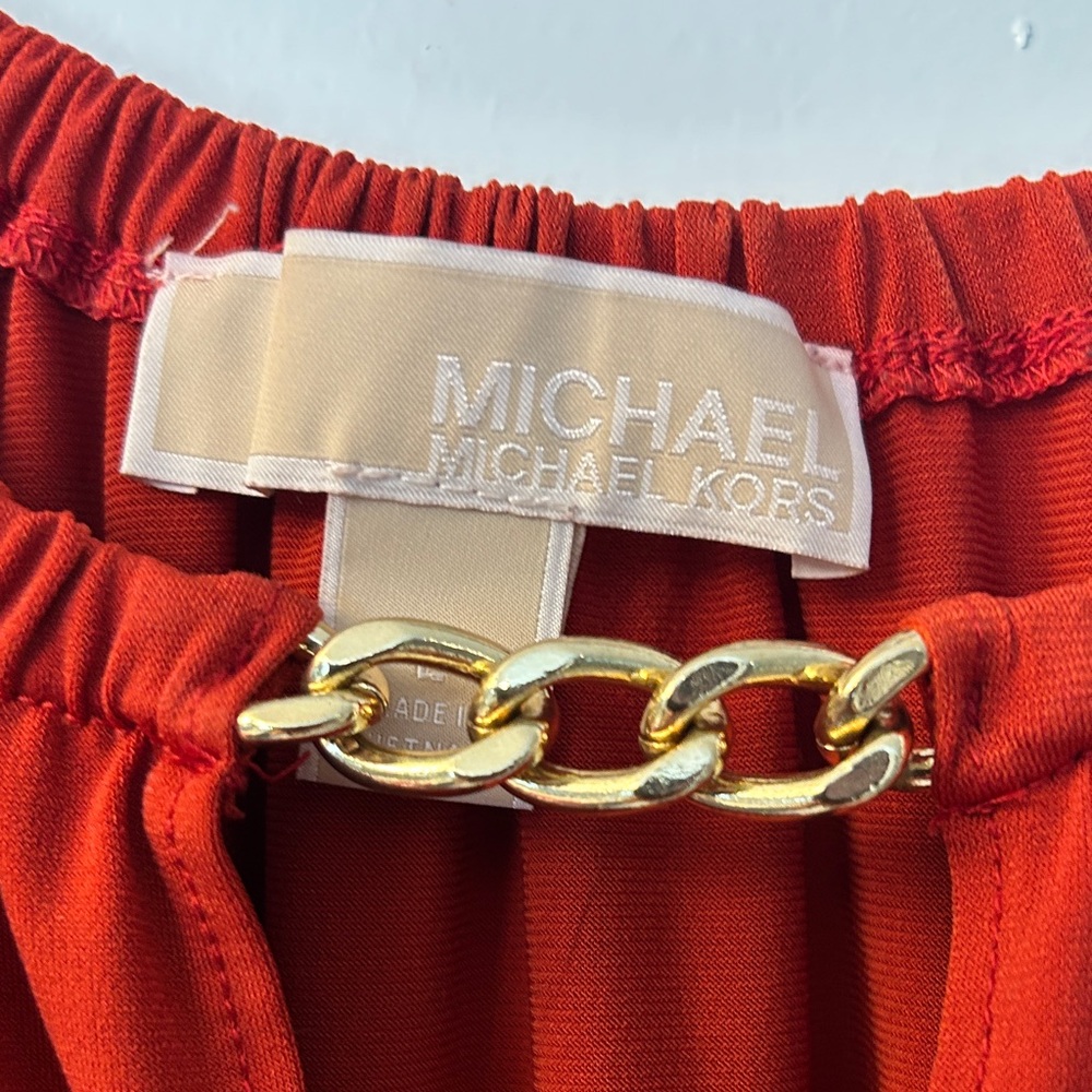 MICHAEL Michael Kors Vibrant Red Long Sleeve Blouse - Picture 2 of 3
